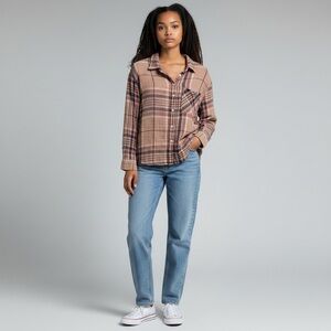 Aerie - Neutral Colours Flannel - Size Medium